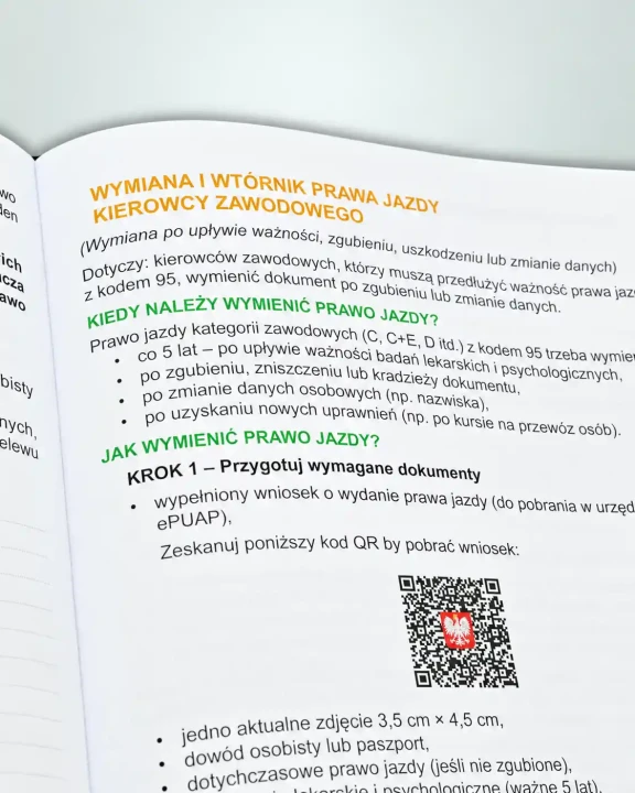 Dziennik Kierowcy Zawodowego 2027 – wymiana i wtórnik prawa jazdy kierowcy zawodowego